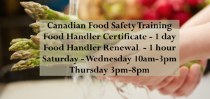 Information about Canadian Food Safety Training hours
